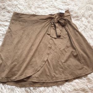 Suede skirt